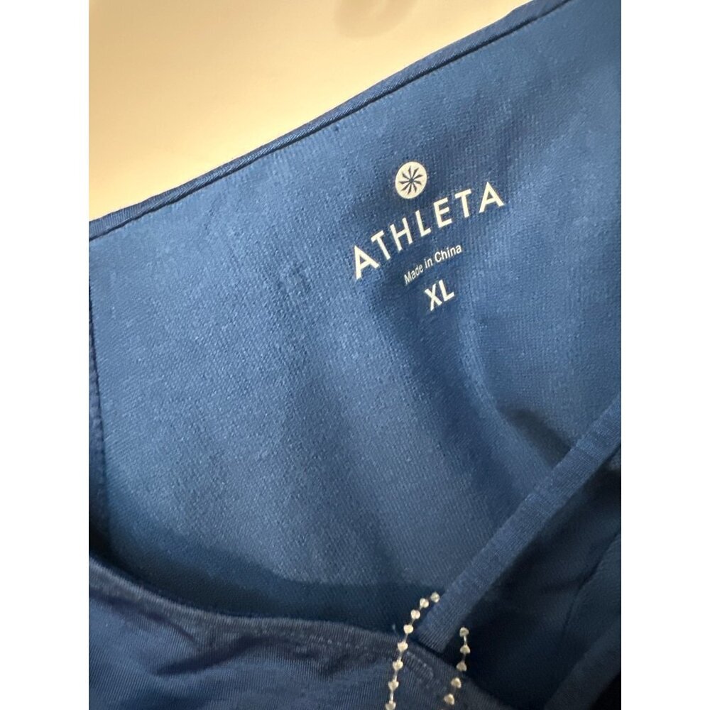 Athleta Cami Tank Top XL Blue Lightly Padded Babydoll Activewear Yoga Lounge - Picture 2 of 8
